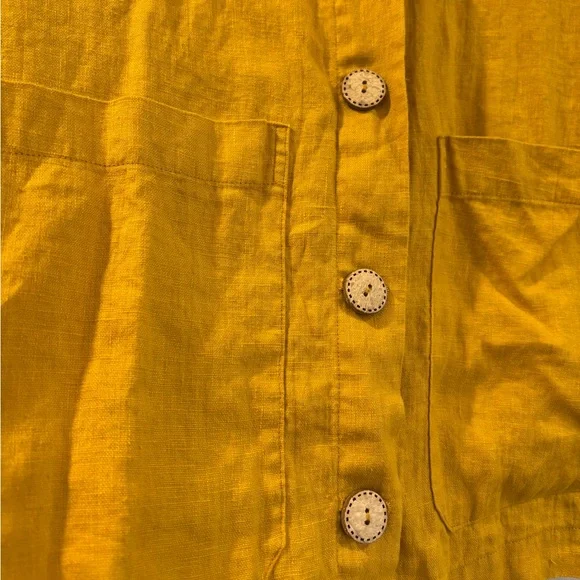 Soludos Mustard 100% linen light jacket - Size Large - Picture 2 of 7